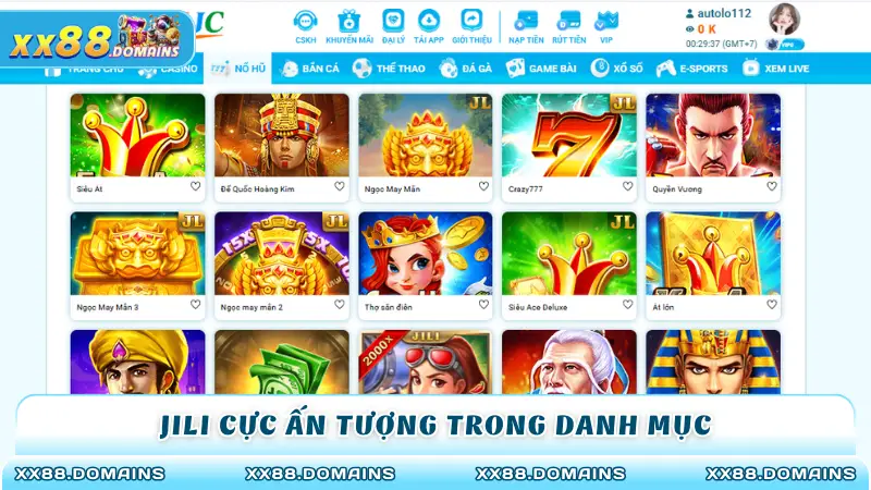 Jili cực ấn tượng trong danh mục
