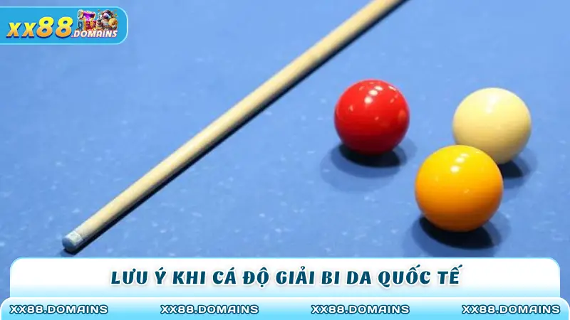 Lưu ý khi cá độ giải bi da quốc tế