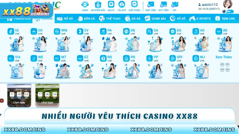 Nhiều người yêu thích casino XX88