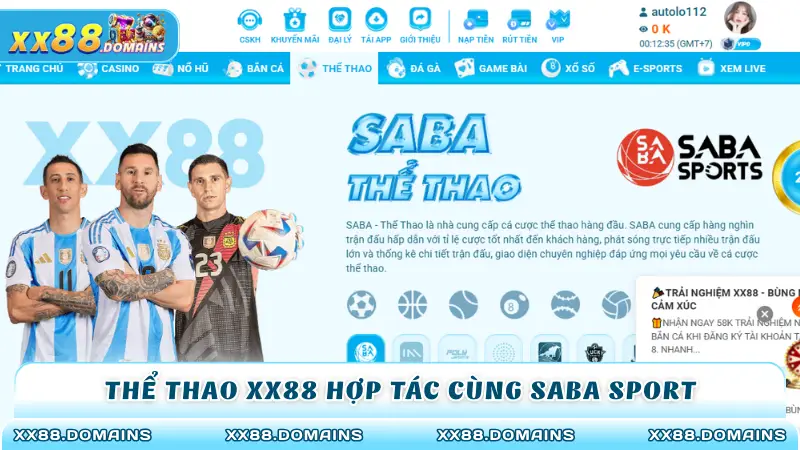 Thể thao XX88 hợp tác cùng Saba Sport